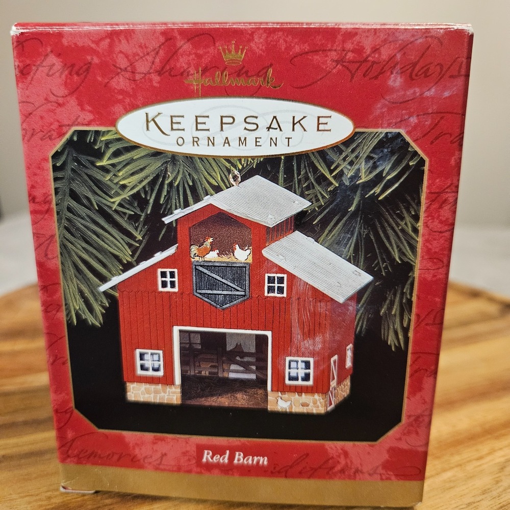 1999‎ Hallmark Keepsake Ornament TIN Red Barn
